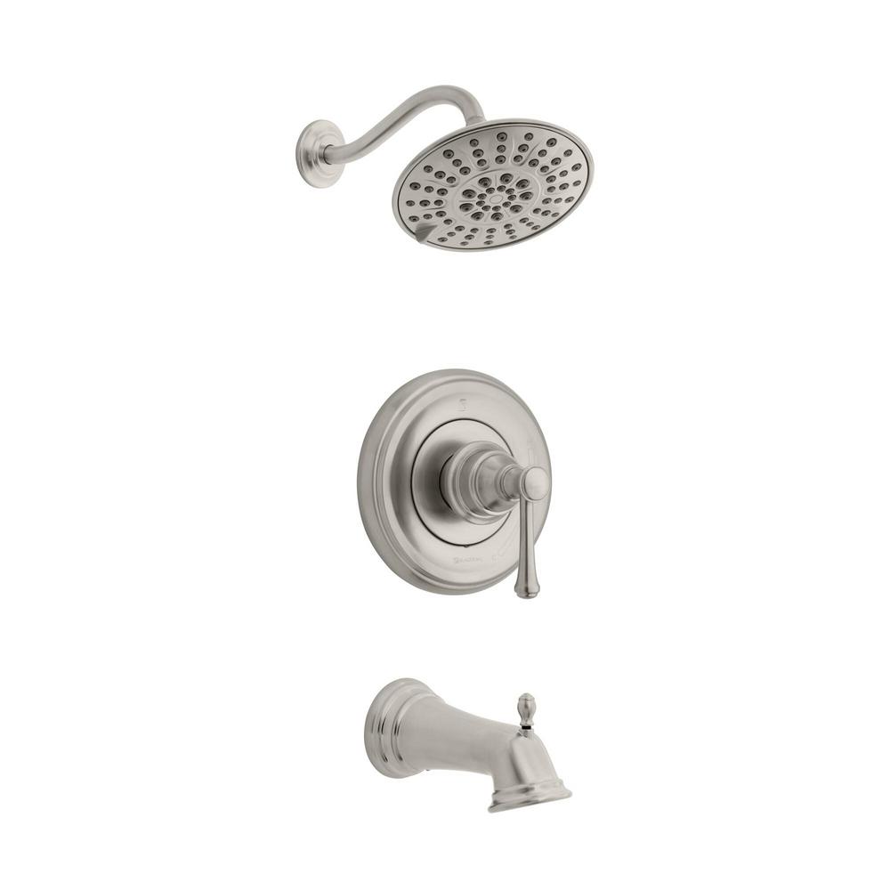 Glacier Bay Axel SingleHandle 1Spray Tub and Shower Faucet in Brushed