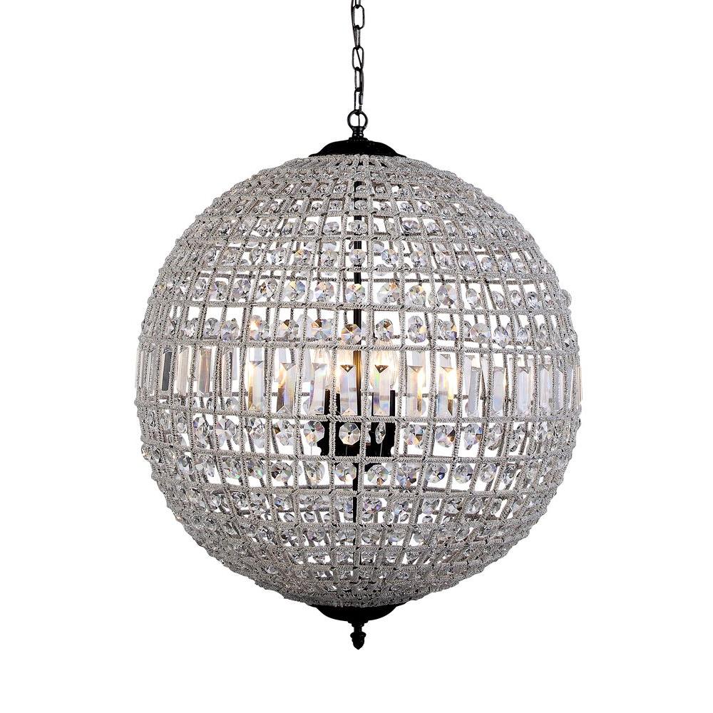 Elegant Lighting Olivia 3 Light Dark Bronze Royal Cut Crystal Clear Olivia 3 Light Dark Bronze Royal Cut Crystal Clear Pendant