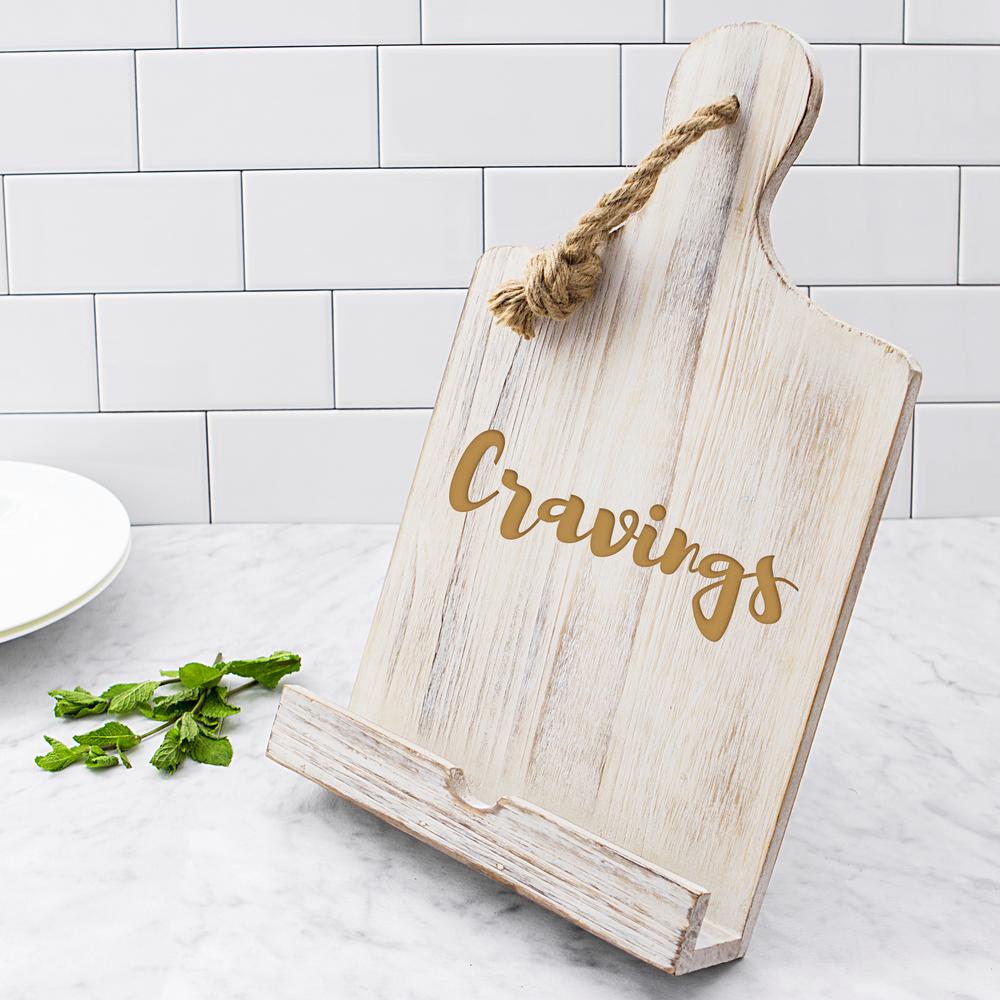 "Cravings" Rustic Wooden iPad and Recipe StandCRA2172W The Home Depot