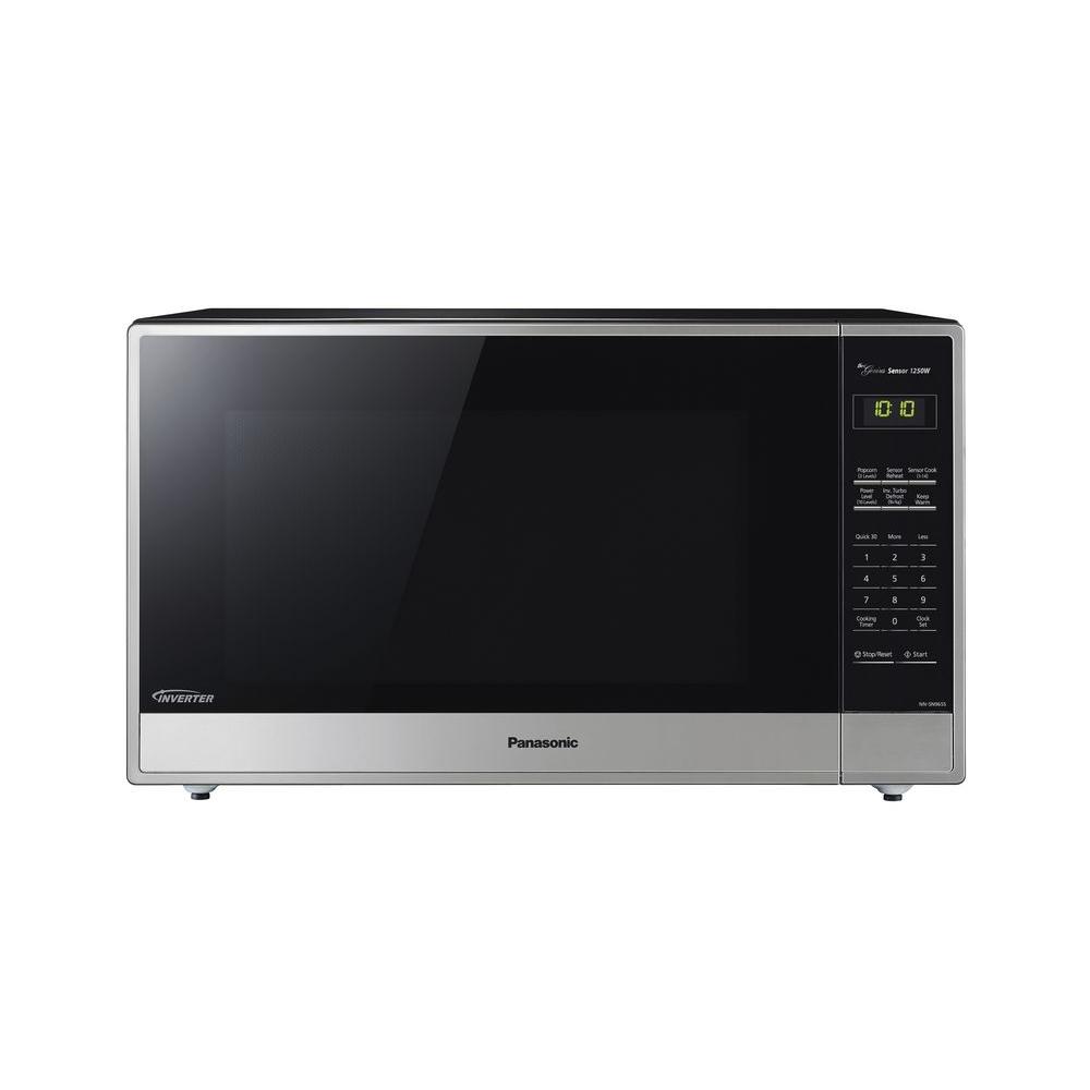 Panasonic 2 Cu Ft Countertop Microwave In Stainless Steel With Sensor Cooking Nn Sn965s The Home Depot Panasonic 2 Cu Ft Countertop