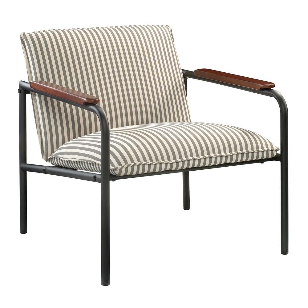 Sauder Vista Key Gray And White Upholstered Chair 422693