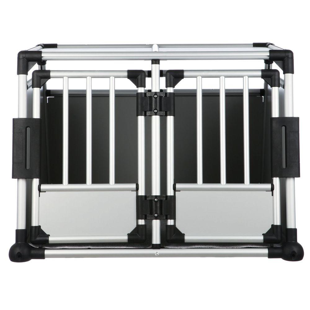 TRIXIE 37.25 in. L x 34.5 in. W x 27 in. H Double Door Metallic