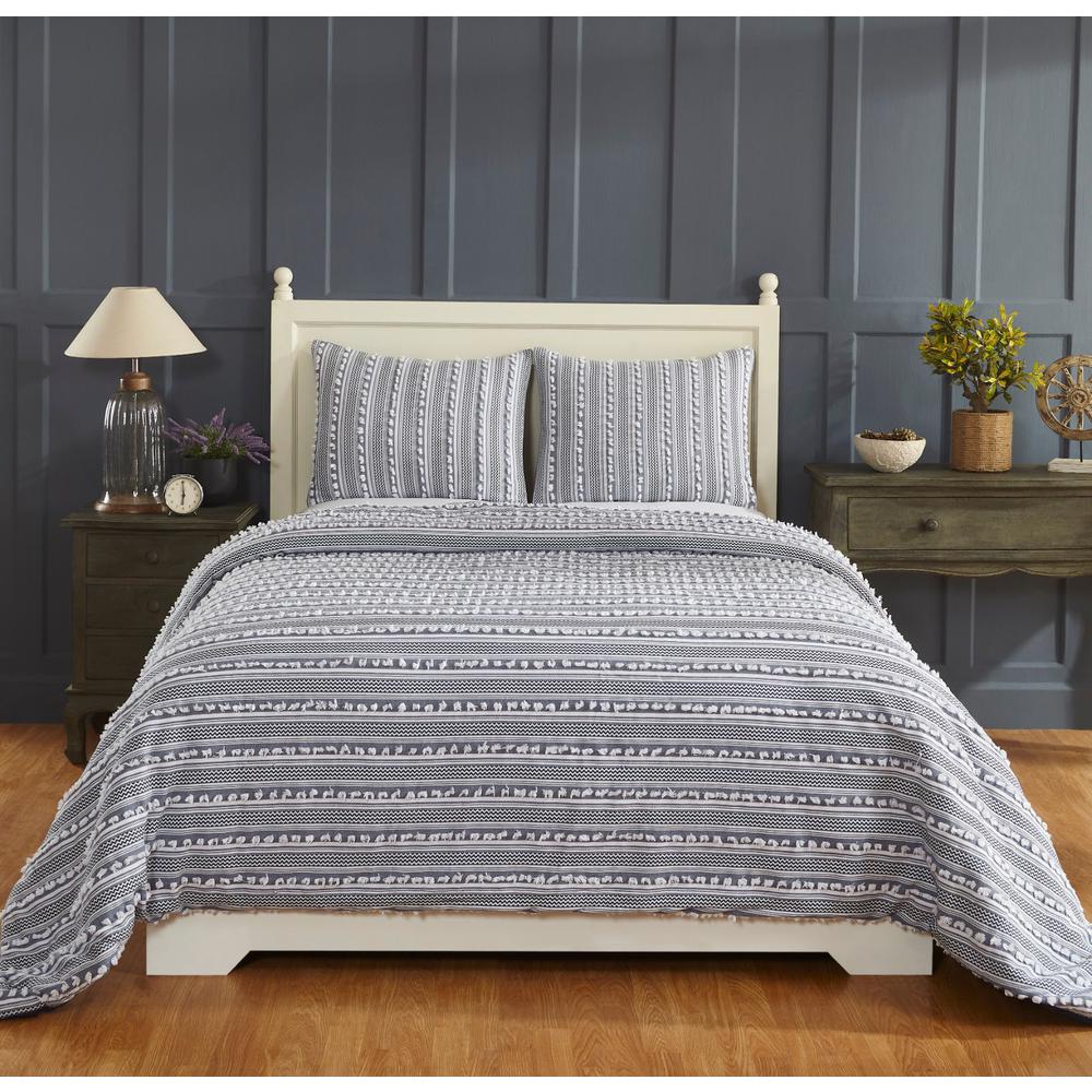 Better Trends Anglique Navy Full\/Queen Comforter-SS-QUANQFNV - The Home Depot