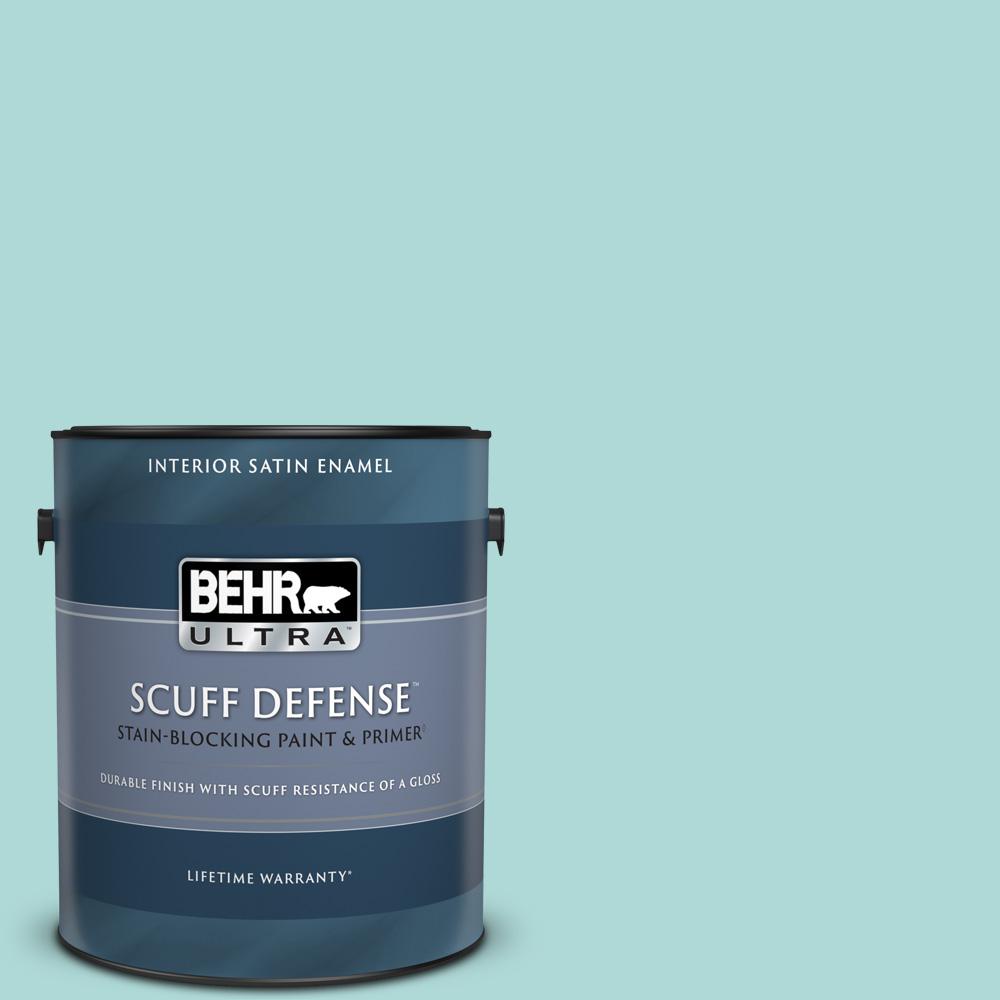 BEHR ULTRA 1 gal. 510C3 Rivers Edge Extra Durable Satin Enamel Interior Paint & Primer775001