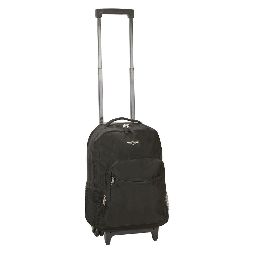 Rockland Roadster 17 in. Rolling Backpack, Black was $80.0 now $27.2 (66.0% off)