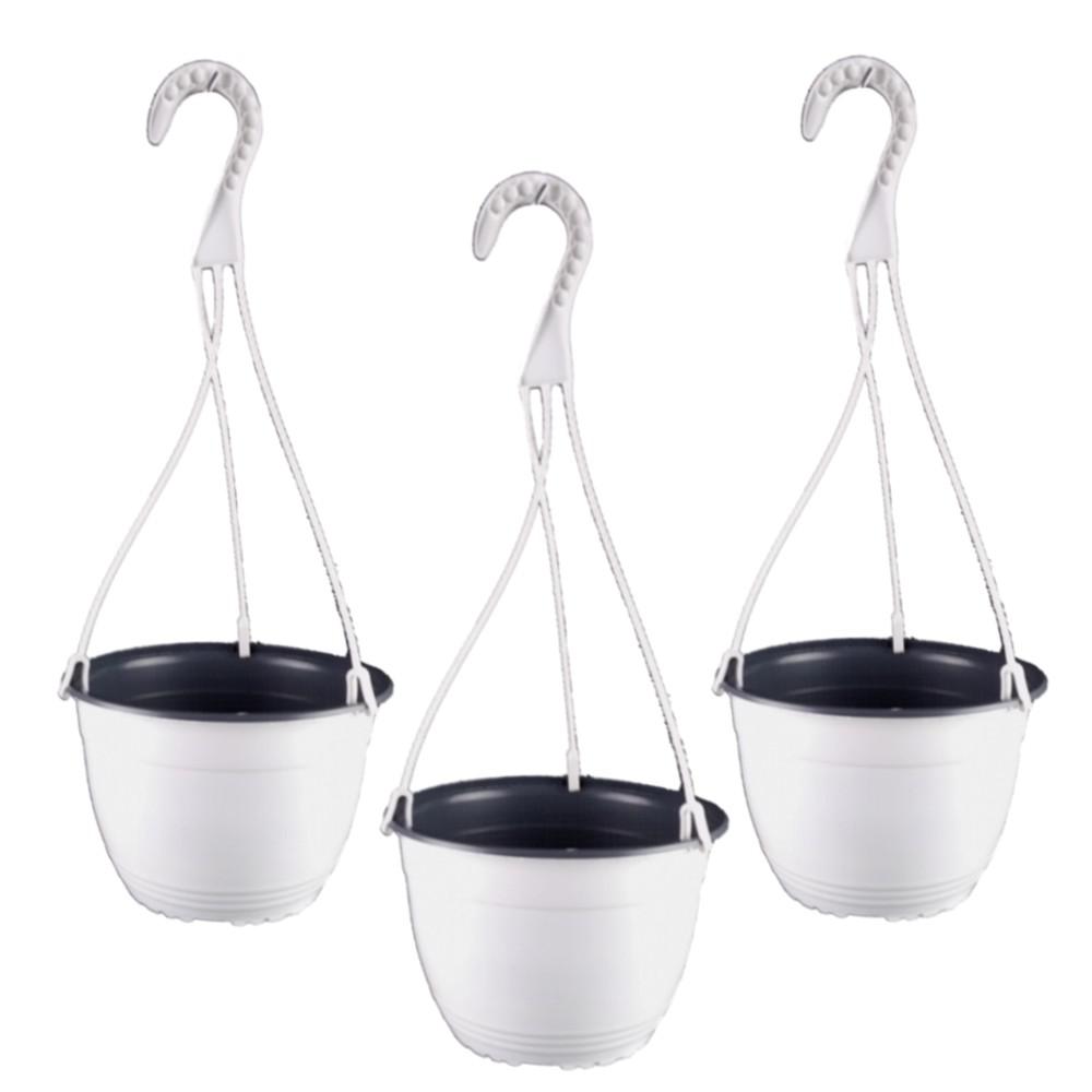 White Outdoor Hanging Baskets Planters The Home Depot Outdoor Hanging Baskets Planters