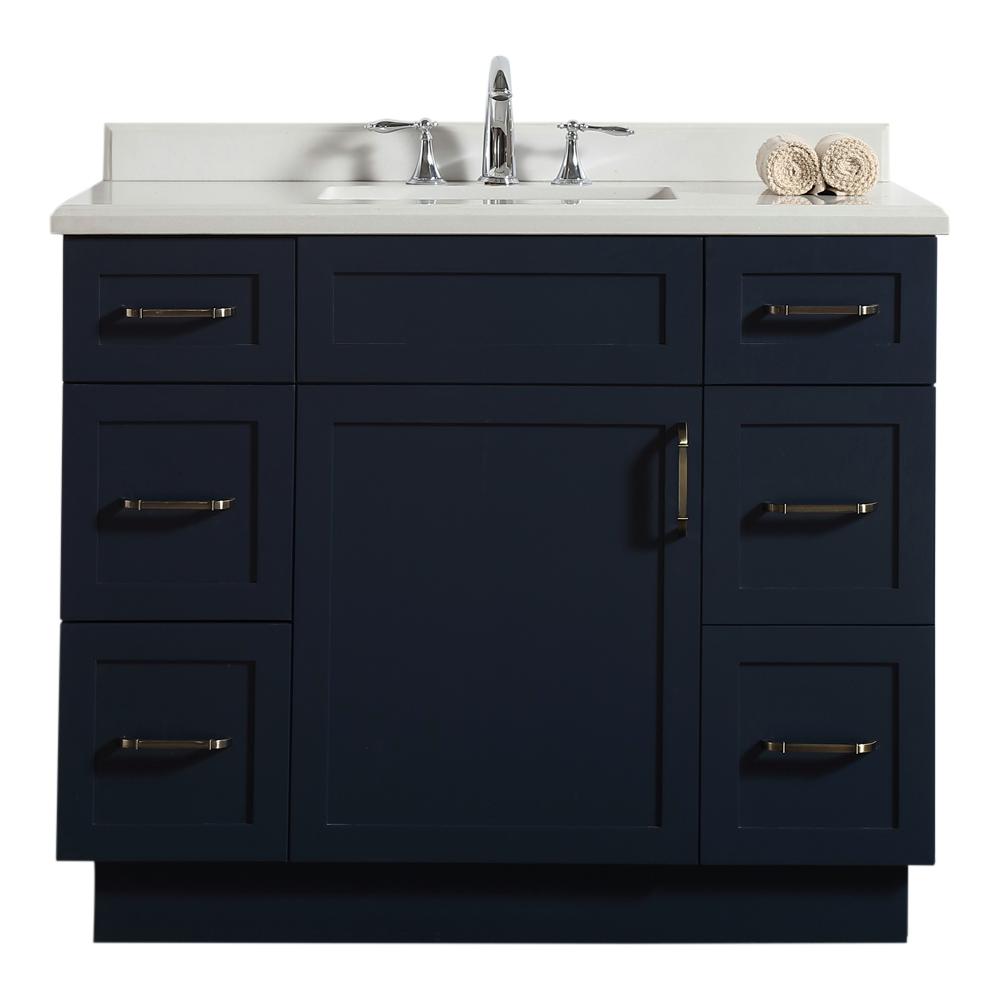 Ove Decors Lincoln 42 In W Bath Vanity Midnight Blue With Ove Decors Lincoln 42 In W Bath Vanity Midnight Blue With Marble Top