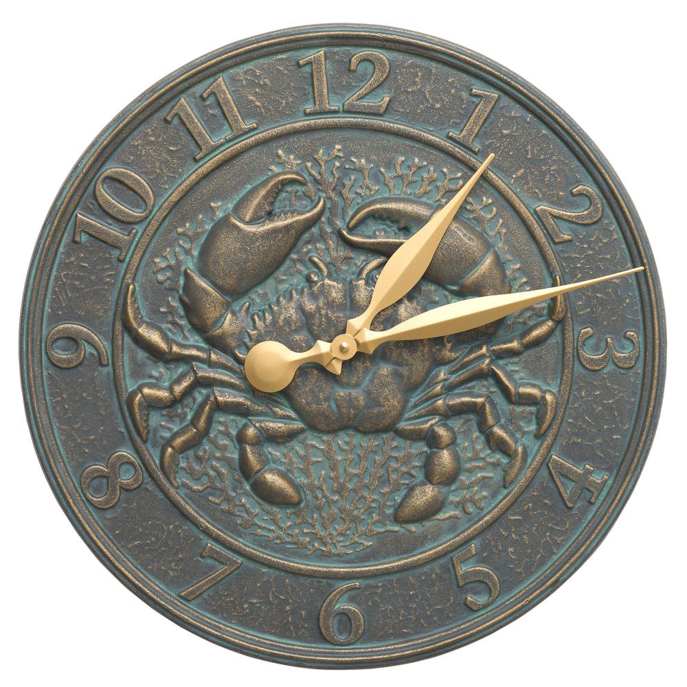 Whitehall Products 16 In Crab Sea Life Indoor Outdoor Wall Clock Crab Sea Life Indoor Outdoor Wall Clock