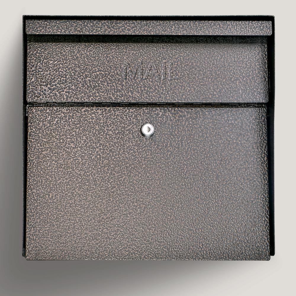 Mail Boss Metro Locking Wall Mount Mailbox With High Security Patented Lock Bronze