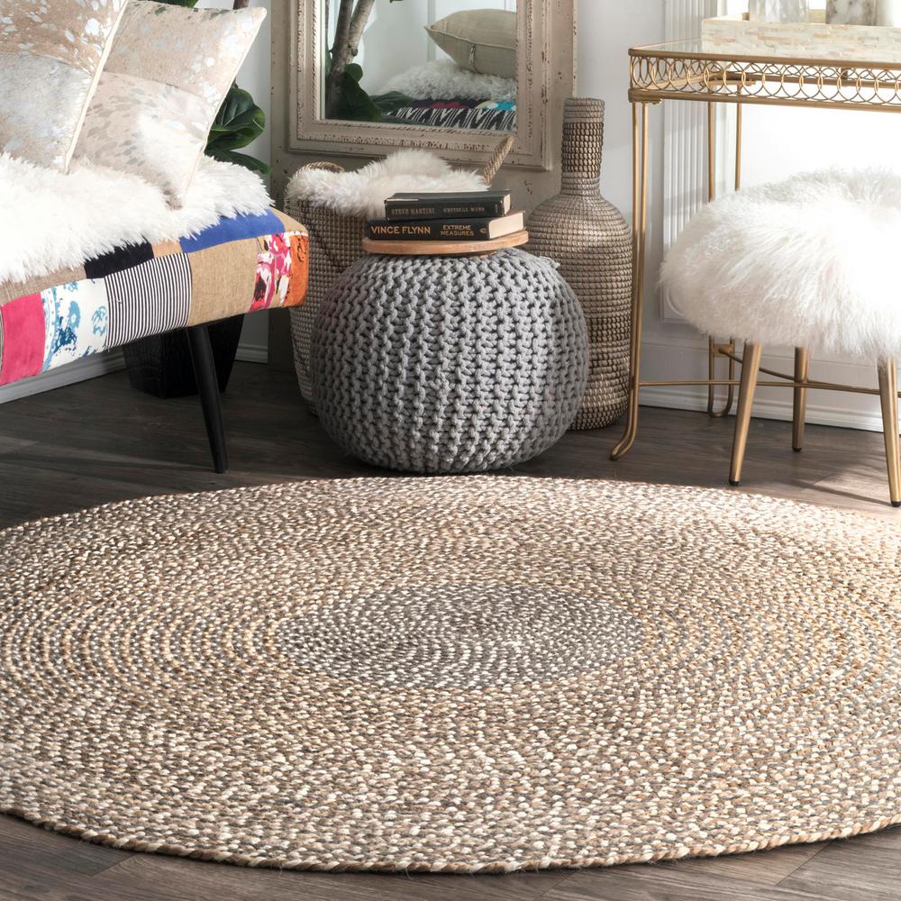 Extra Large Round Floor Rug Hand Braided Flate Woven Jute Rug 4 Sizes Natural Sisal Seagrass Area Rugs Patterer Home Garden