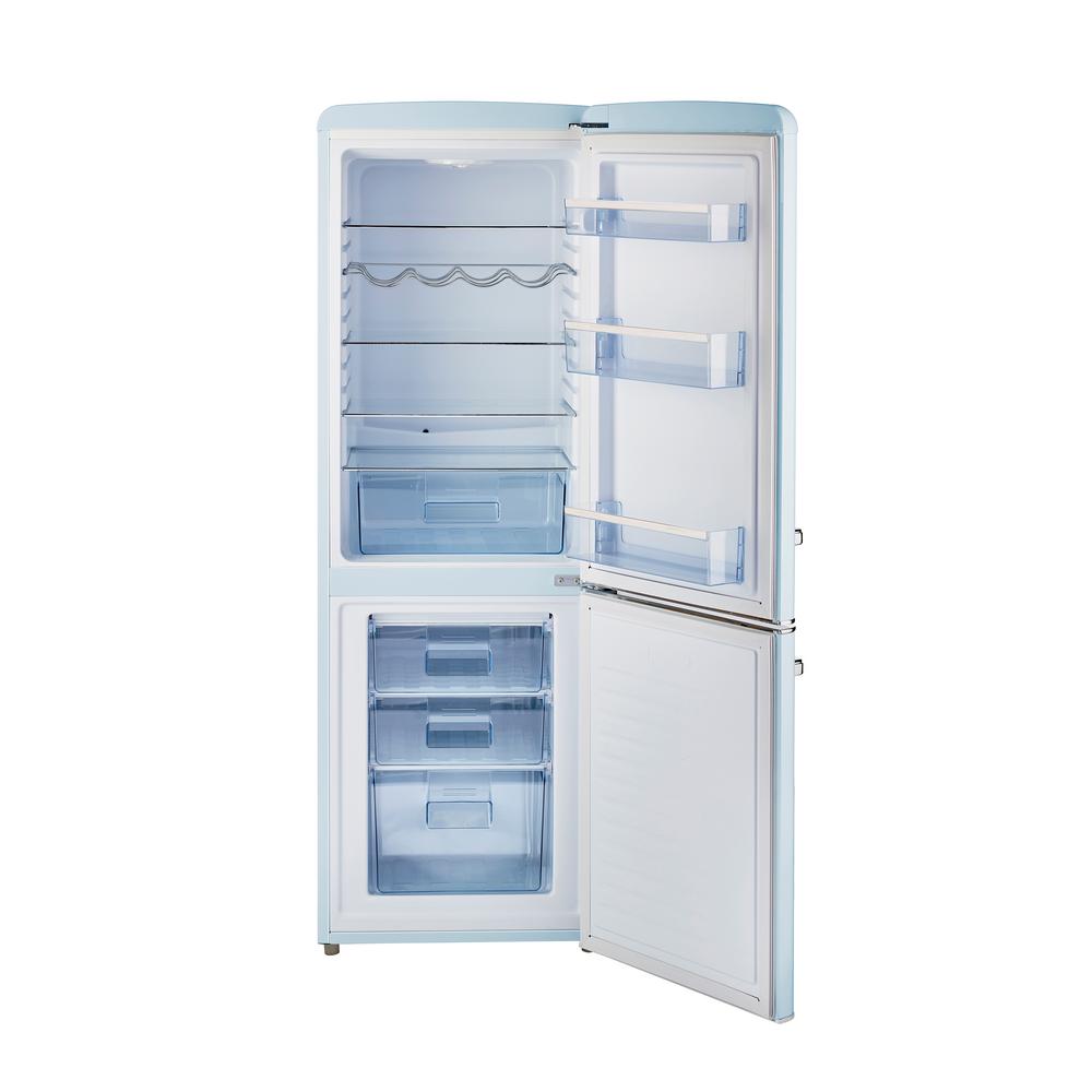 Unique Retro 21.6 in. 7 cu. ft. Bottom Freezer Refrigerator in Powder Blue, ENERGY STARUGP215L