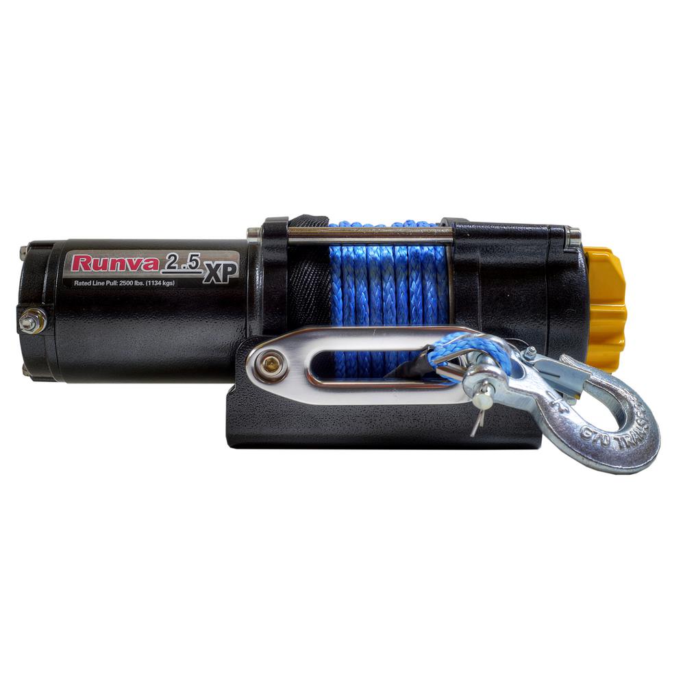 Runva 2,500 lbs. Capacity 12Volt Electric Winch with 46 ft. Synthetic