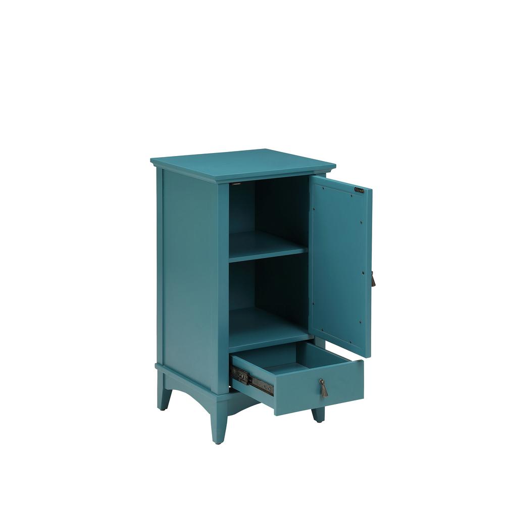 Acme Furniture Ceara Teal Storage Cabinet 97380 The Home Depot