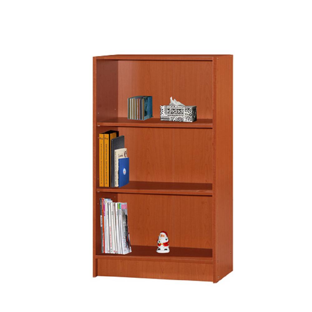 Hodedah 3Shelf, 35 in. H Cherry BookcaseHID3WD CHERRY The Home Depot