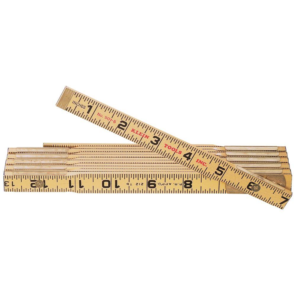 Klein Tools 6 ft. Fiberglass Folding Ruler9116 The Home Depot