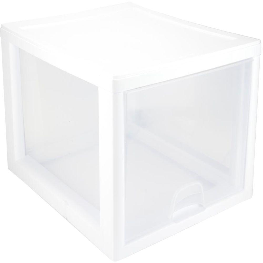 Sterilite 2310 27 Qt. Modular Stacking Storage Drawer Box Containers (4 ...