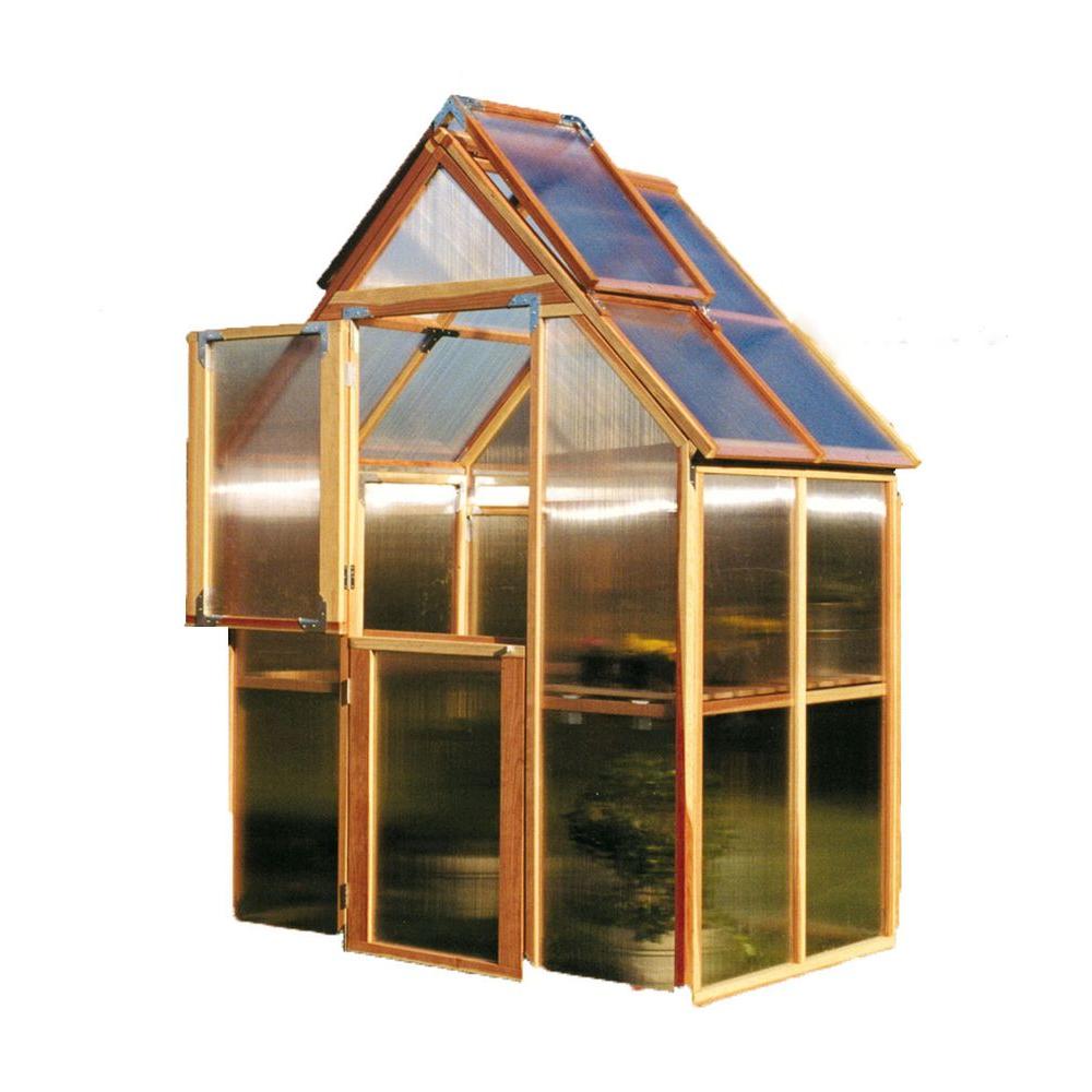 Sunshine Gardenhouse 72 inch W x 48 inch D x 100 inch H Redwood Frame Polycarbonate... by Sunshine Gardenhouse