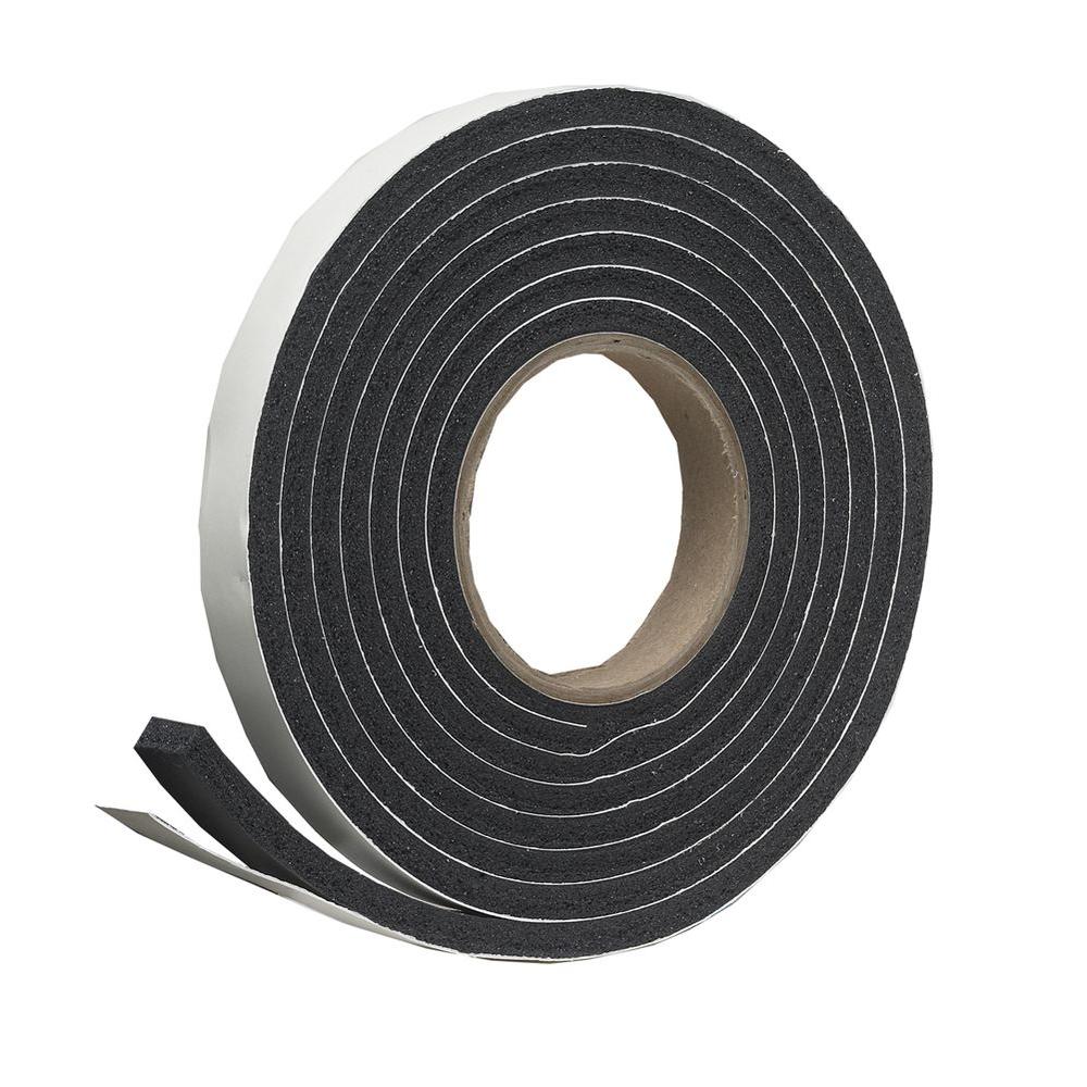 Frost King 1 1 4 In X 7 16 In X 10 Ft Black High Density Rubber Foam Weatherstrip Tape R516h The Home Depot