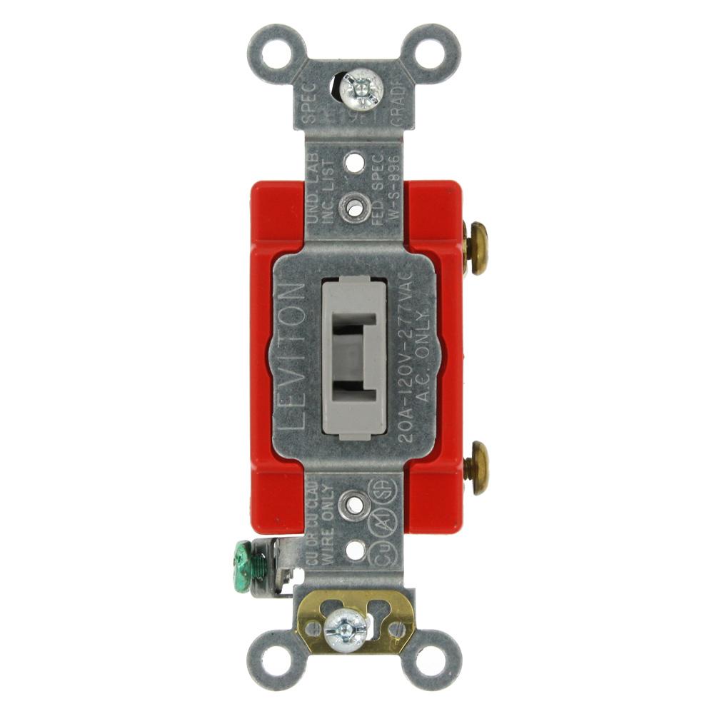 Leviton 20 Amp Industrial Grade Heavy Duty Single Pole Locking Toggle