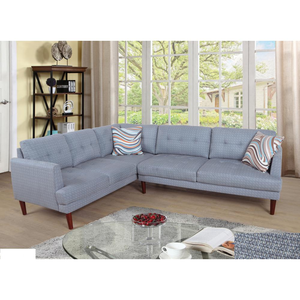 Gray Flint Plaid Left Sectional Sofa Set 2 Piece Sh5003b The Gray Flint Plaid Left Sectional Sofa Set 2 Piece