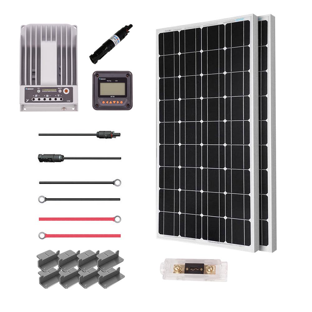 Renogy 200-Watt 12-Volt Mono Solar Premium Kit For Off-Grid Solar ...