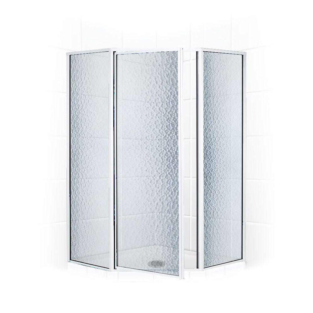 Coastal Shower Doors Legend 59 In X 66 In Framed Neo Angle Swing Shower Door In Chrome And Obscure Glass Nl18231866b A The Home Depot