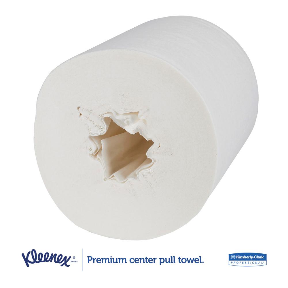 Perforated 15 x 8 250 per Roll 8 2//5 dia Kleenex 01320 Premiere Center-Pull Towels Case of 4 Rolls