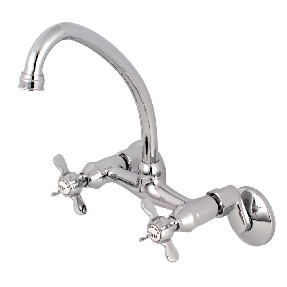 Kingston Brass Essex 2-Handle Wall-Mount Standard Kitchen ...