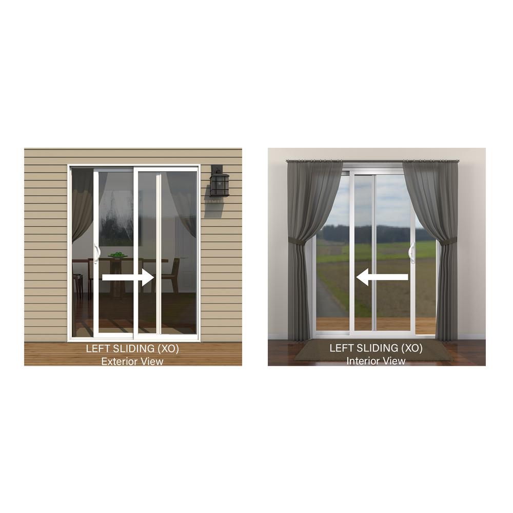 Jeld Wen 72 In X 80 Premium Atlantic White Painted Aluminum Left Hand Full Lite Impact Rated Sliding Patio Door