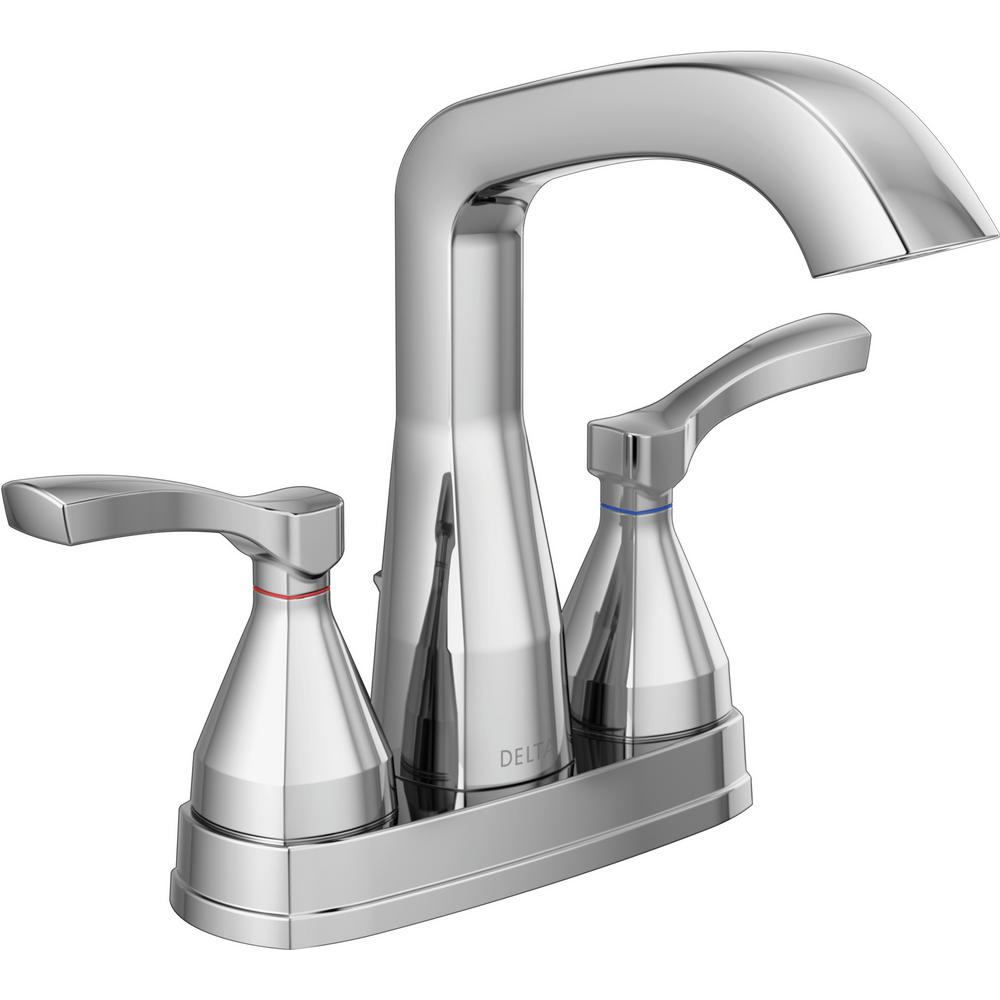 MOEN Darcy 4 in. Centerset 2Handle Bathroom Faucet with 4Piece Bath Hardware Set in Chrome
