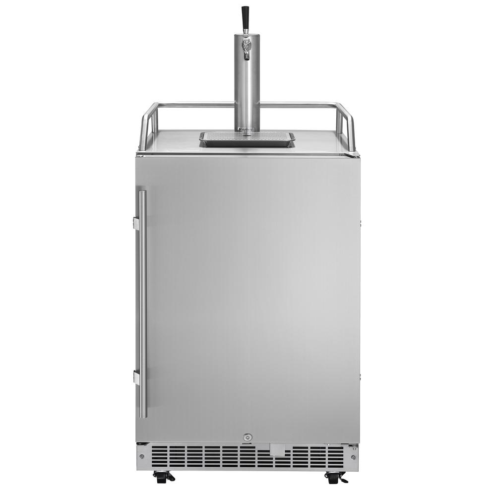 Silhouette Outdoor Full Size Beer Keg Dispenser with SingleTap, Silver