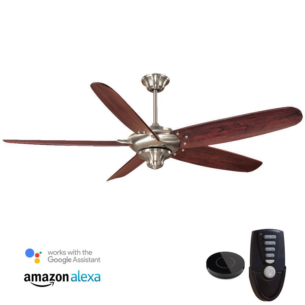 Home Decorators Collection Altura 68 In Indoor Brushed Nickel Home Decorators Collection Altura 68 In Indoor Brushed Nickel Ceiling Fan Works With Google Assistant