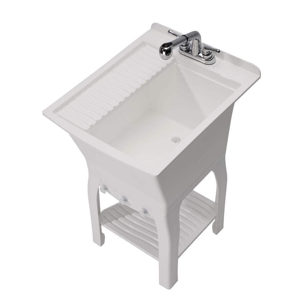 Cashel 20 5 In X 25 75 In X 35 25 In Polypropylene Free Standing Sink The Fitz Workstation Fully Loaded Sink Kit