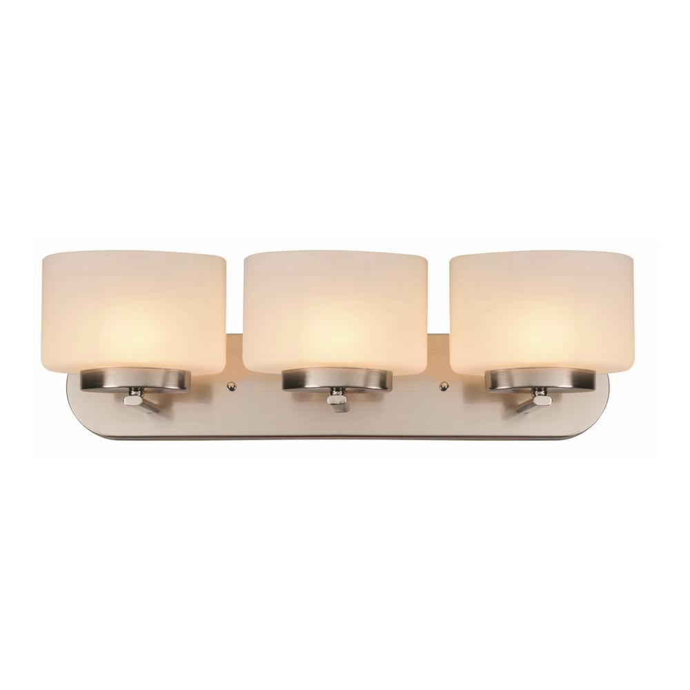 Design House Addison 3 Light Vanity In Satin Nickel