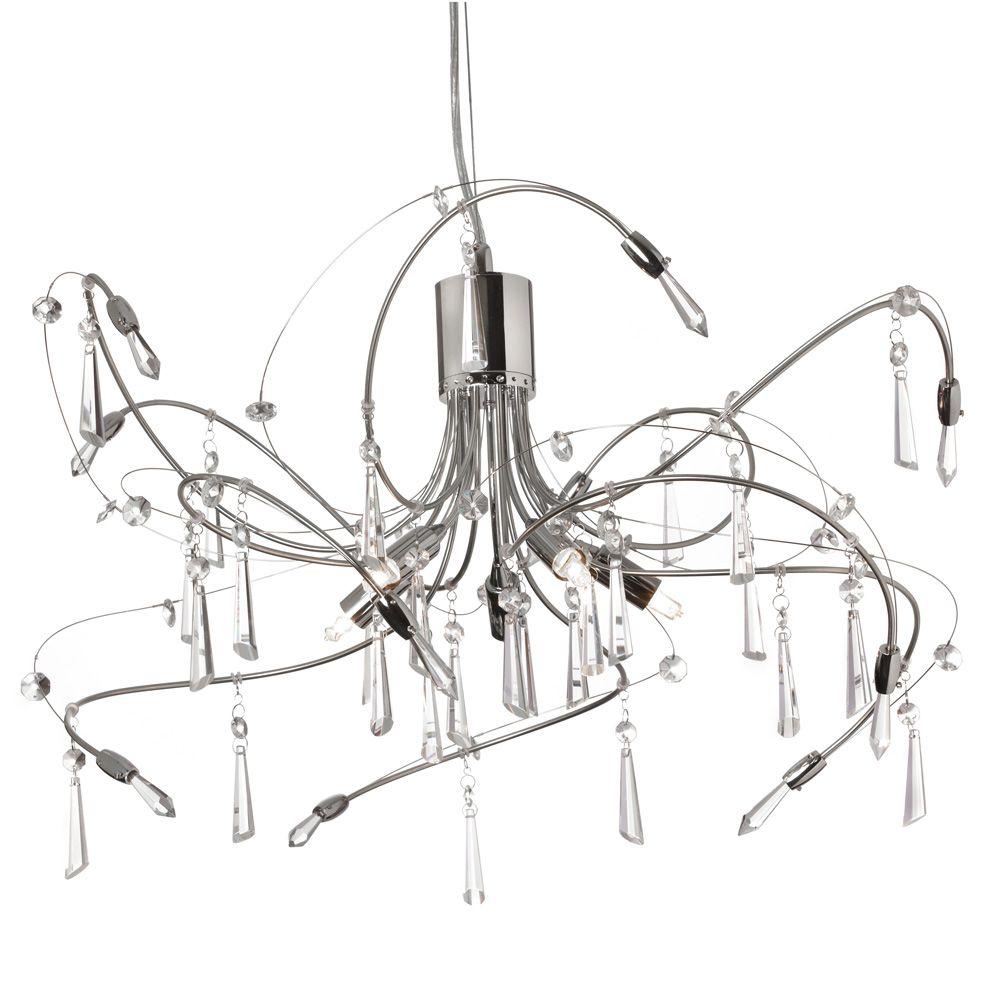 Radionic Hi Tech Firefly 5-Light Polished Chrome Chandelier-CHA_158-19C ...