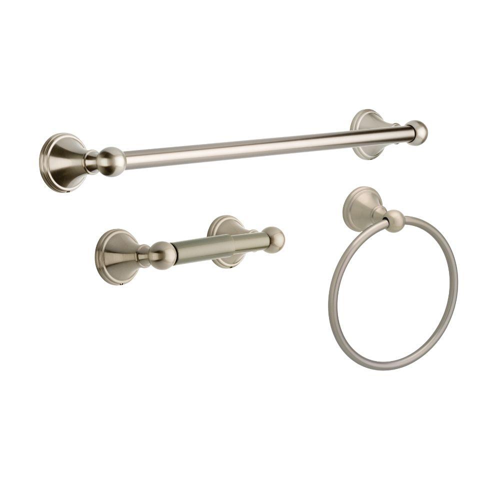 Nickel Bath Hardware Sets Bathroom Hardware The Home Depot