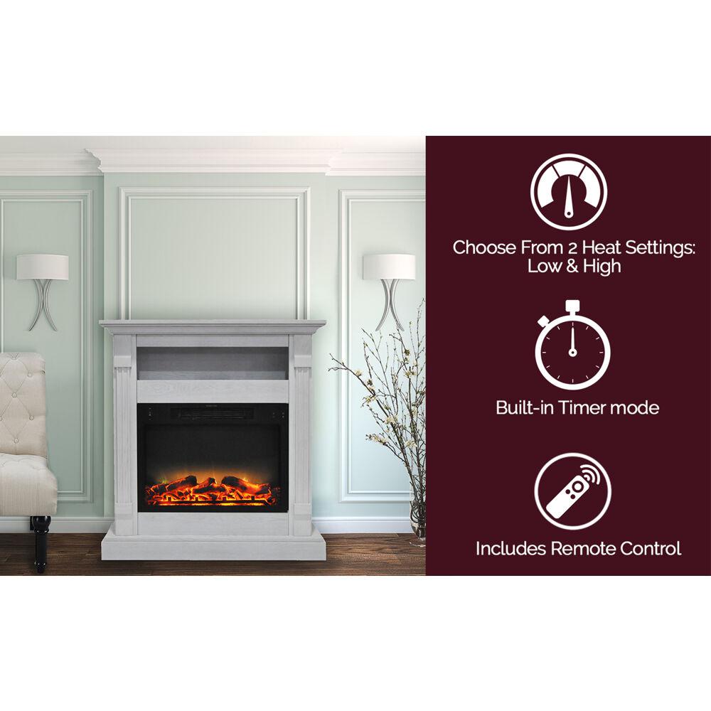 Cambridge Sienna 34 In Electric Fireplace With Enhanced Log