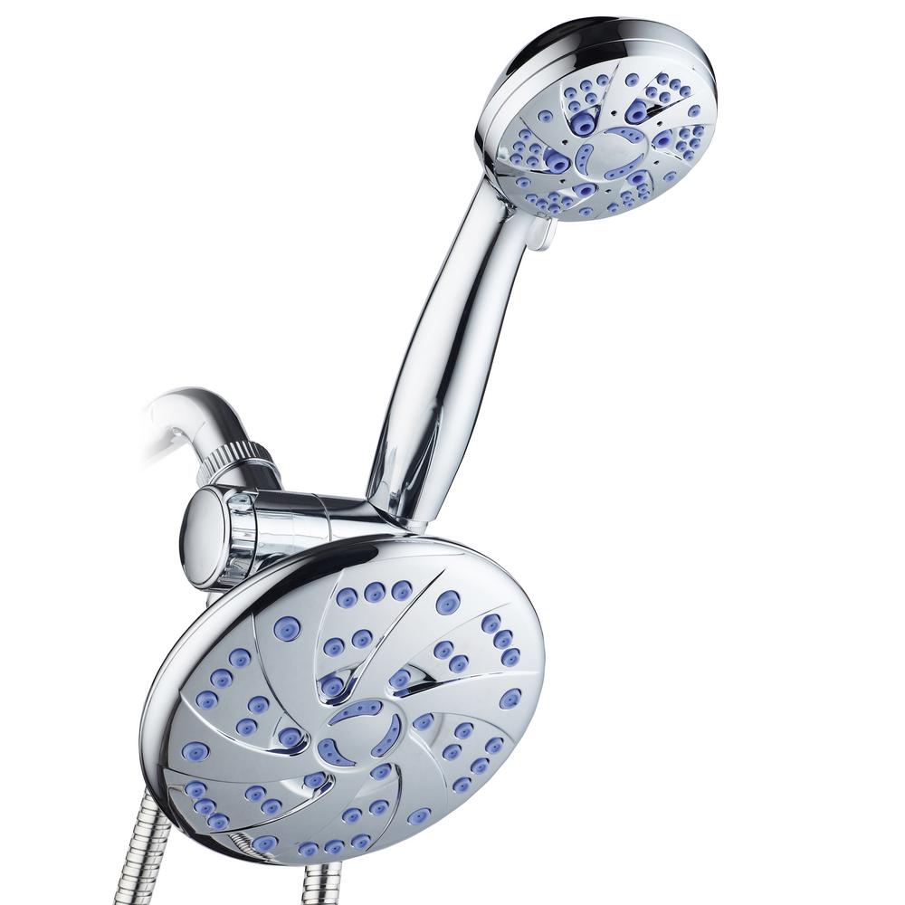 13 Spray Setting Hand Shower And Rainfall Head Combo Kit With 13 Spray Setting Hand Shower And Rainfall Head Combo Kit With Microban In Premium