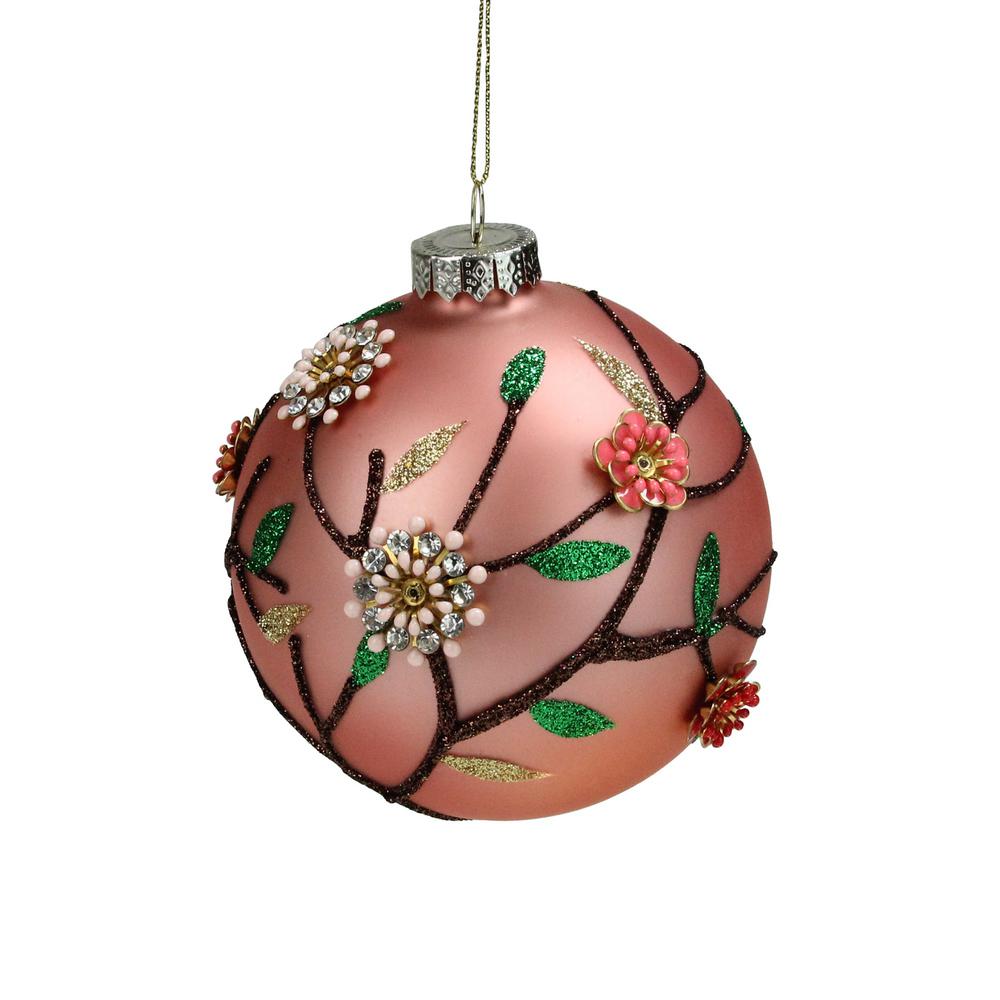 decorating christmas balls with beads