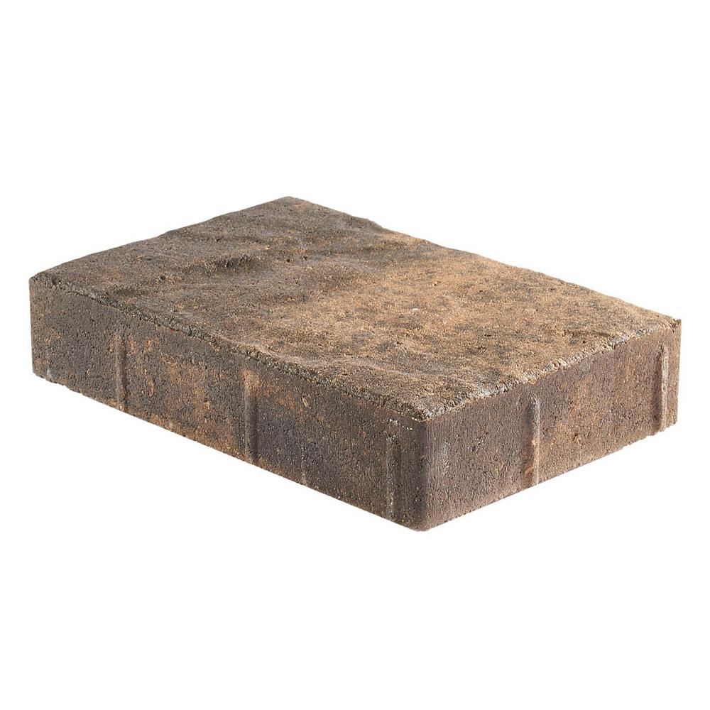 Pavestone Taverna Rec 12 in. x 8 in. x 2 in. Sand Brown Charcoal