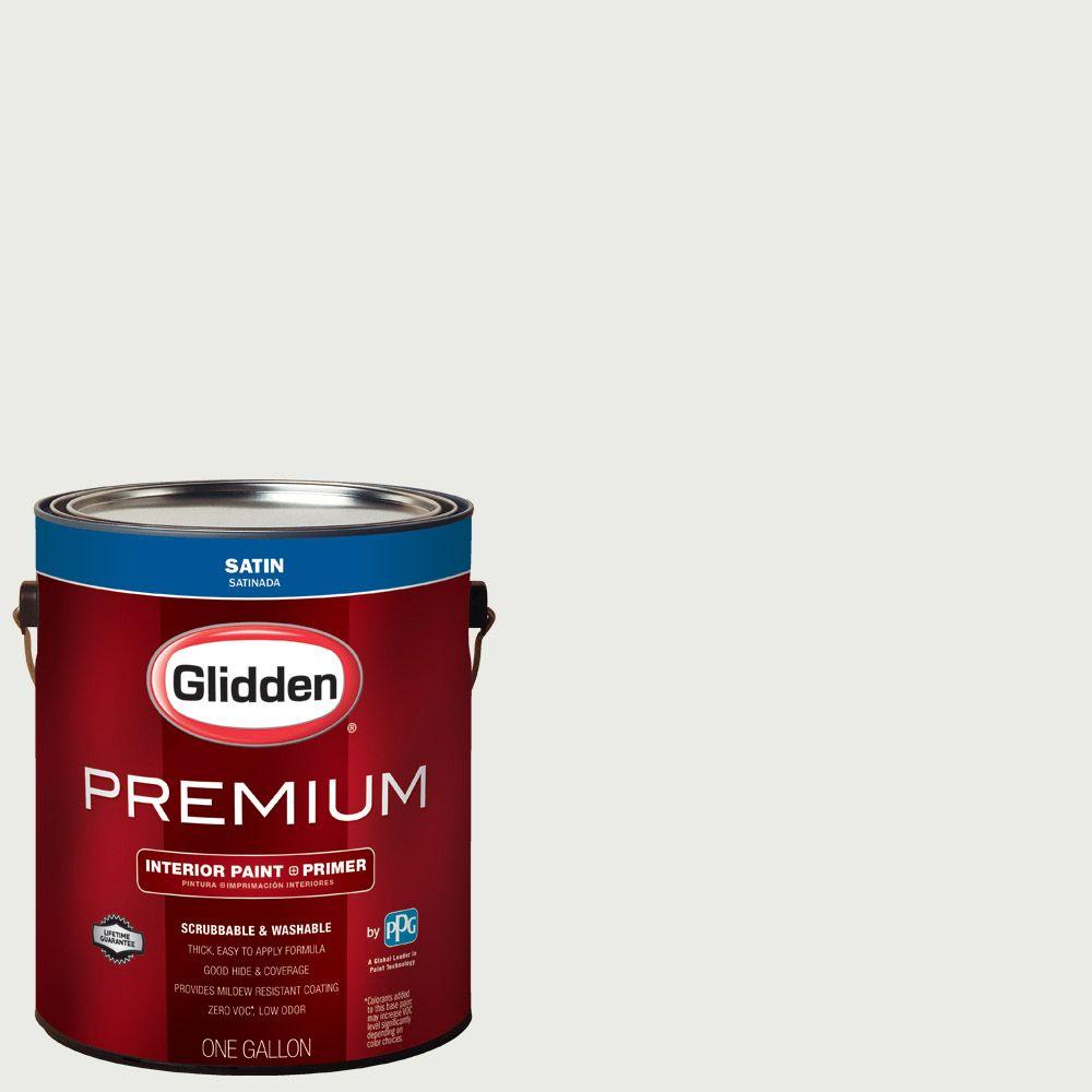 Glidden Premium 1 Gal Hdgg43u Extreme White Satin Interior Paint Hdgg43u Extreme White Satin Interior Paint With Primer