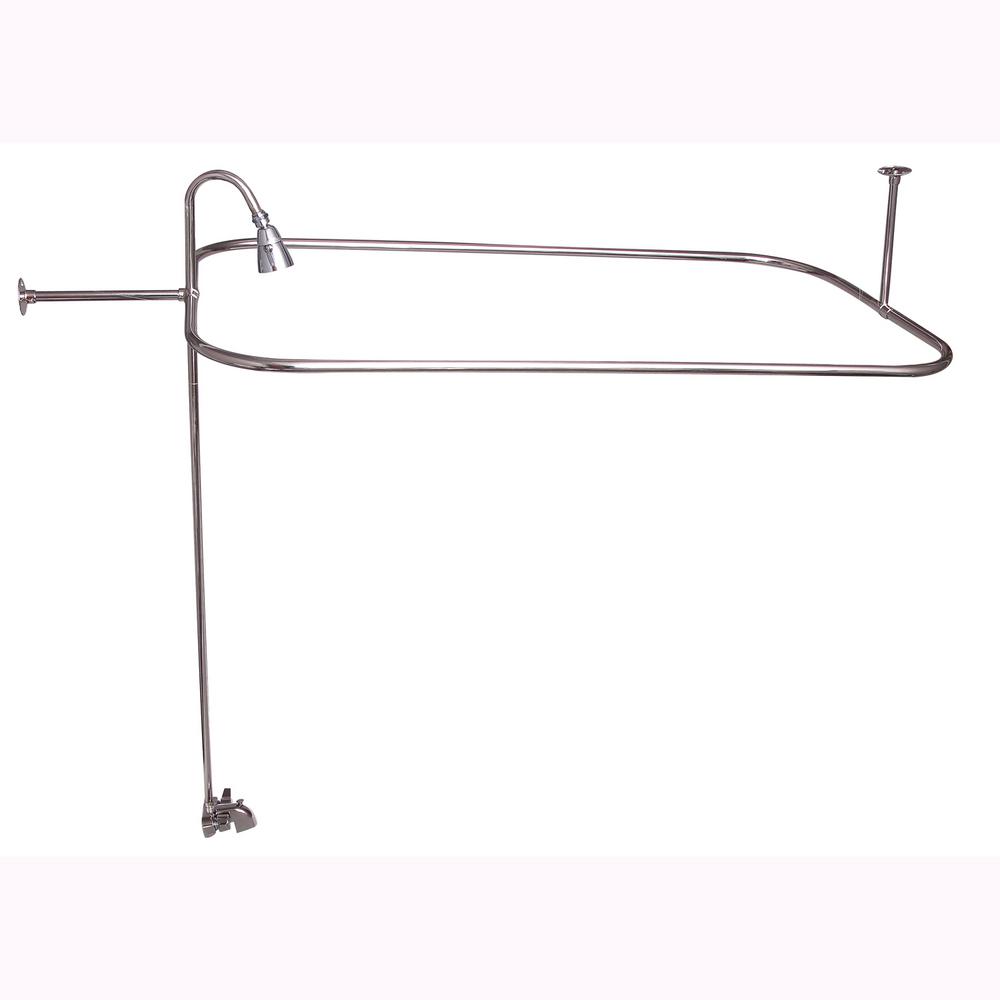 Barclay Products 2-Handle Claw Foot Tub Faucet with Diverter Riser 48 inch Rect.... by Barclay Products