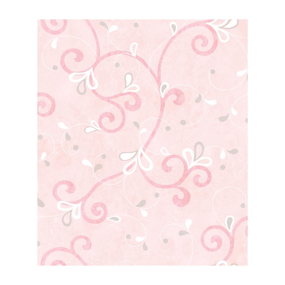 Chesapeake Jada Pink Girly Floral Scroll Wallpaper Chr11601 The