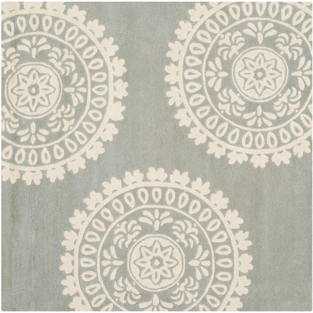 Safavieh Bella Grey Ivory 7 Ft X Square Area Rug Bel121a Safavieh Bella Grey Ivory 7 Ft X Square Area Rug
