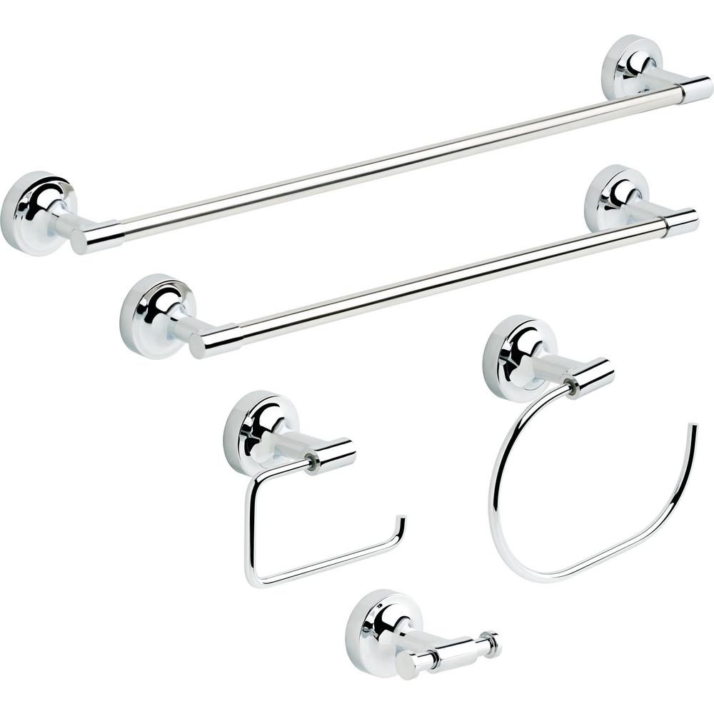 Chrome Bath Hardware Sets Bathroom Hardware The Home Depot