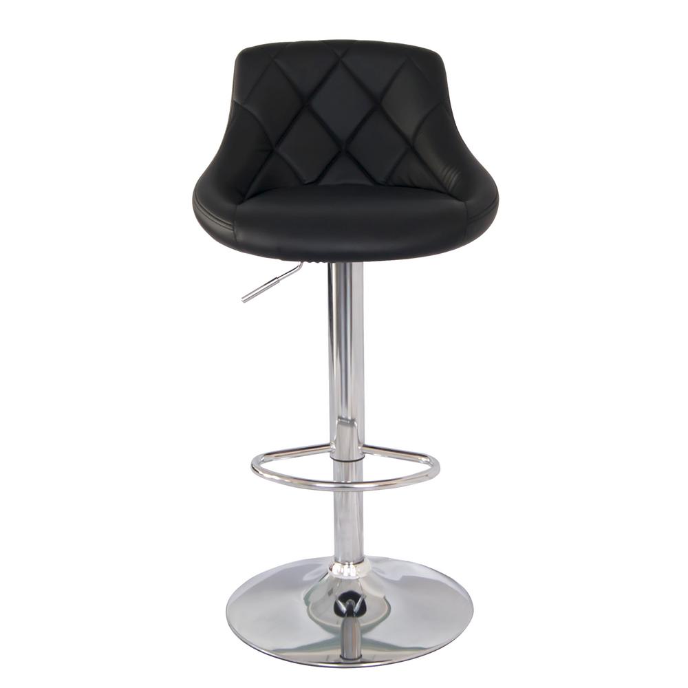 S Dente Darien 41 In Black Chrome Swivel Bar Stool Bibs002bkc The Black Chrome Swivel Bar Stool