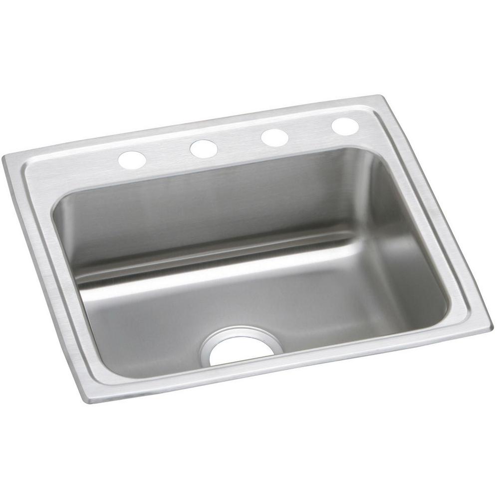 Elkay Celebrity Drop In Stainless Steel 22 In 4 Hole Single Bowl