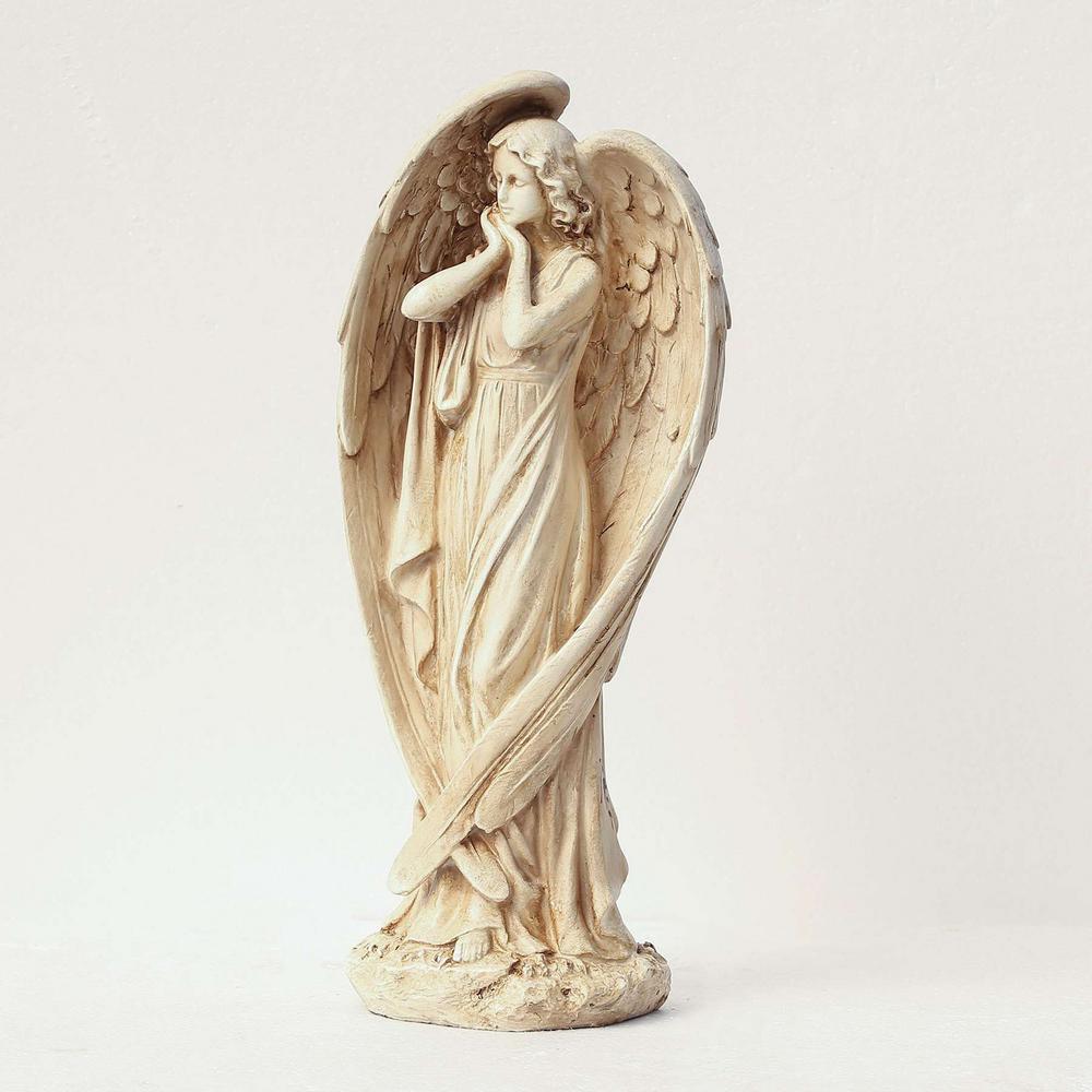 Luxen Home Tranquil Angel with Wings Garden StatueWH017 The Home Depot