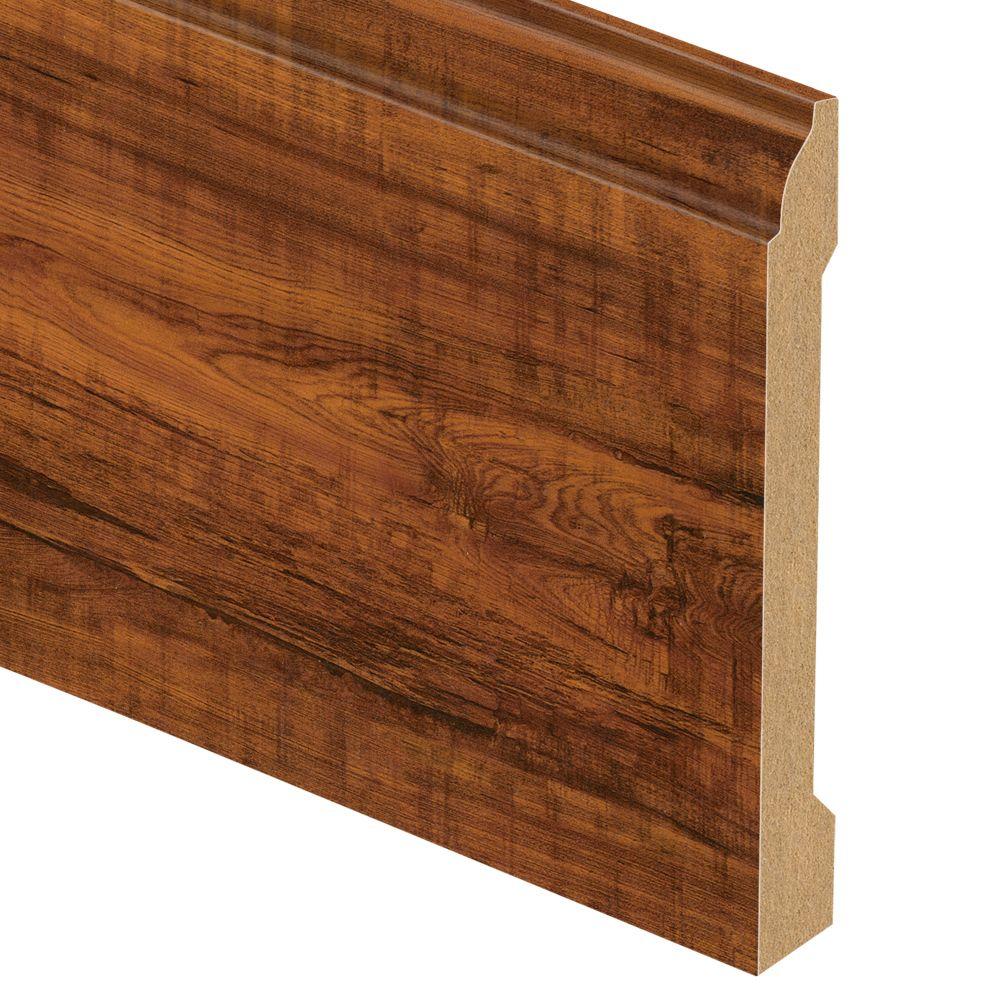 Zamma Perry Hickory 9/16 in. Thick x 51/4 in. Wide x 94 in. Length Laminate Base Molding
