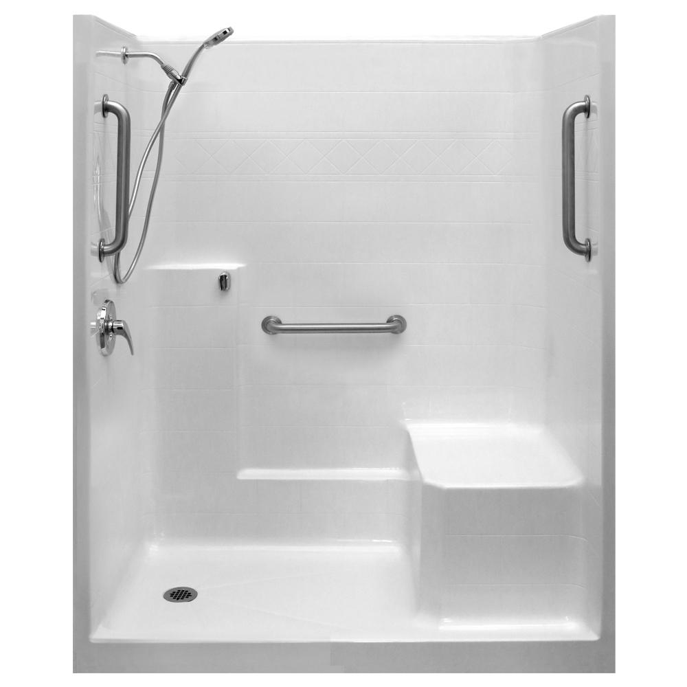 Ella ClassicSA 60 in. x 33 in. x 77 in. 1Piece Low Threshold Shower